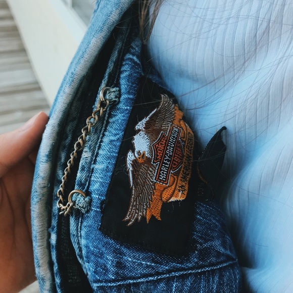 Vintage Harley Davidson Jean Jacket - Picture 4 of 4